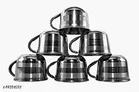Stainless Steel Cups (Silver, 150 ml) (Pack of 6)