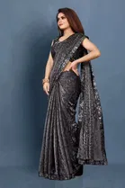 Lycra Blend Embellished Saree for Women 