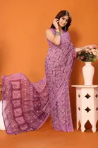 Georgette Printed Saree for Women 
