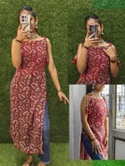 Side Cut Georgette Kurti for Women 