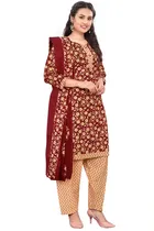 Cotton Printed Kurta with Pant & Dupatta 
