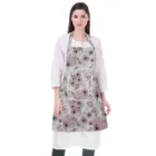 Krishna E PVC Waterproof Grey Floral Kitchen Apron 27Lx21W in 