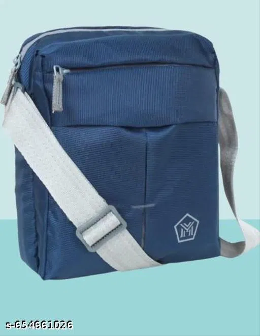 Polyester Cross Body Bag for Men, Blue