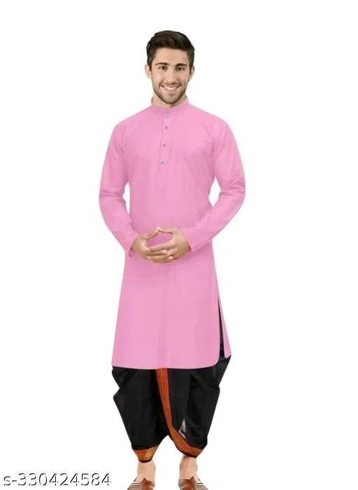 Kurta Set for Men (Pink, XXL)