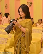 Chiffon Solid Saree for Women 