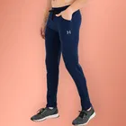Lycra Nylon Logo Printed Track Pant for Men 