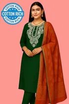 Cotton Embroidered Kurti for Women 