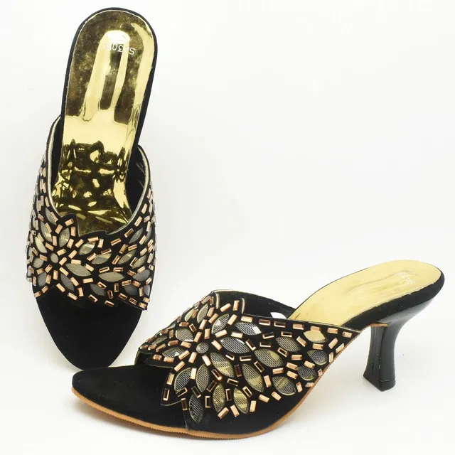 Heels for Women (Black, 6)