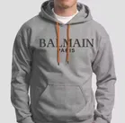 Fleece Printed Hoodie for Men, Grey 