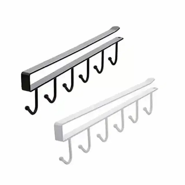 Pallavi Trading Multifunctional 6 Metal Door Hook Organiser, 2 Pc