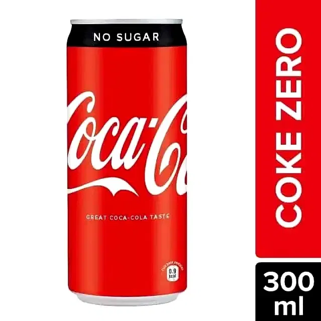 कोक जीरो (नो शुगर ) सॉफ्ट ड्रिंक , 300 ml (कैन )