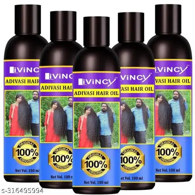Livincy Adivasi Hair Oil (100 ml, Pack of 5)