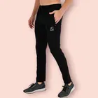 Lycra Nylon Logo Printed Track Pant for Men 
