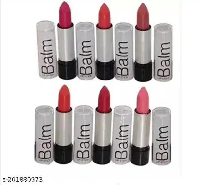 ADS Lip Balm cum Lipstick (Multicolor, Pack of 6)
