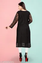 Net Kurti for Women,  Black  