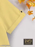 Solid Cotton Blend Mandarin Neck T-Shirt for Boys 