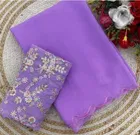 Georgette Solid Saree for Women 