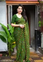 Georgette Printed Saree for Women 