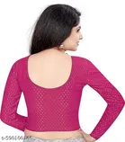 Lycra Ready Made Blouse for Women, Pink 
