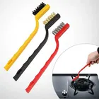 REALISTIC AIRCOOL 3 Pc Mini Wire Brush Set -Brass | Nylon | Stainless Steel Bristles, Pack of 3