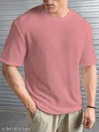 Cotton Blend T-shirt for Men, Pink 