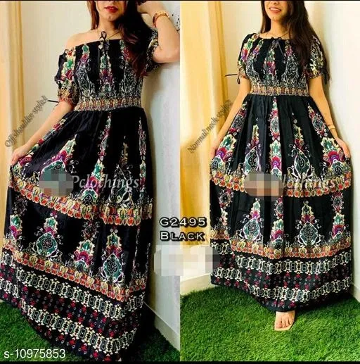 Casual Dress for Women (Black, XXXL)