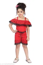 Cotton Blend Jumpsuit for Girls 