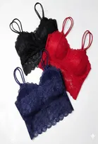 Cotton Solid Padded Bras for Women, Multicolour, Pack of 3 