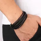 Leather Wrap Bracelet for Men 