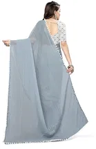 Georgette Solid Saree for Women 