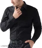 Cotton Blend Solid Full Sleeves Shirt for Men 