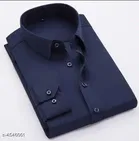Cotton Blend Solid Full Sleeves Shirt for Men 