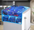 Refrigerator Cover For Top With 6 Utility Pockets , 1 Handle Cover And 3 place Mats 