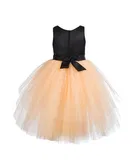 Velvet Net Solid Frock for Girls 