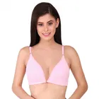 Cotton Blend Solid Non-Padded Front Open Bras for Women 