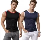 Cotton Jym Vest for Men, Multicolour, Pack of 2 