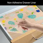 Floral PVC Kitchen Cabinet Shelf Mat Kitchen Mat EVA Food Grade Multipurpose Washable Anti Slip Mat/Sheet for Fridge, Shelf Liner, Table, Kitchen Drawer mat 