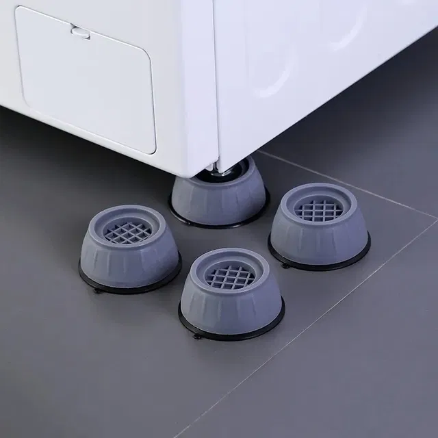 Rubber Anti Vibration Washing Machine Pads (Grey, Pack of 4)