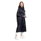 Solid Overcoat with Hoods and Side Pocket Raincoat for Women 
