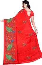 Crepe Printed Saree for Women 
