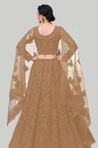 Net Embroidred Semi Stiched Lehenga Choli for Women 