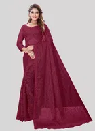 Net Floral Saree for Women 
