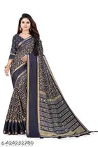 Silk Printed Saree for Women, Multicolor 