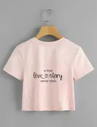 Printed Crop T-shirt for Women 