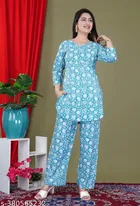 Rayon Top & Bottom Set for Women 