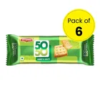 Britannia 50-50 Sweet and Salty Biscuits 6X76g (Pack of 6)