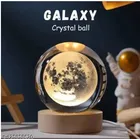 3D Galaxy Crystal Ball Night Light (Gold)