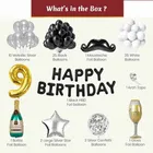 Mustache Theme 9th Birthday Balloon Decoration Kit , Multicolor, Pack Of 70