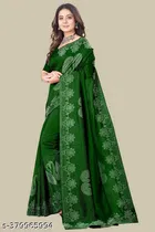 Georgette Saree for Women, Green 