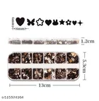 3D Shell Flower, Nail Art Palette Decorations, 12 Grids Arora Bow Butterflyy, Nail decorations Art Accessories Jewelry DIY For Manicure Design Accessories